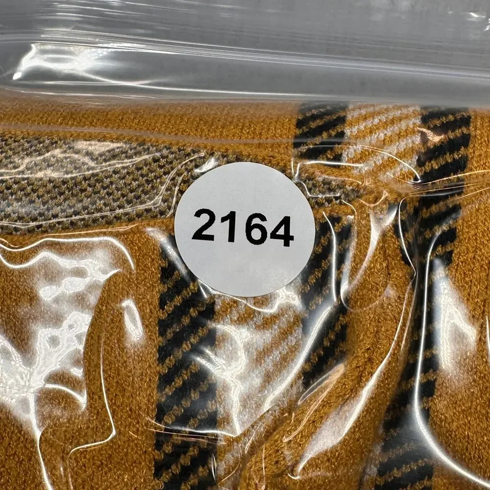 Tahari Sweater Womens Medium Gold White Black Plaid Mock Turtleneck Pullover - Picture 11 of 11